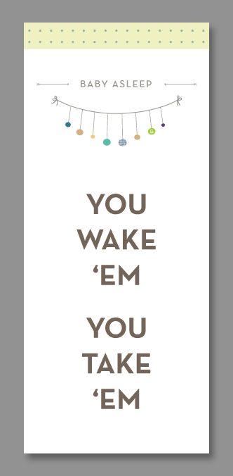 Do-Not-Disturb Baby Door Hangers (free printable)