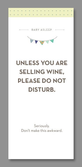 Do-Not-Disturb Baby Door Hangers (free printable)