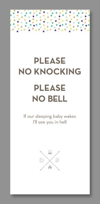 Do-Not-Disturb Baby Door Hangers (free printable)